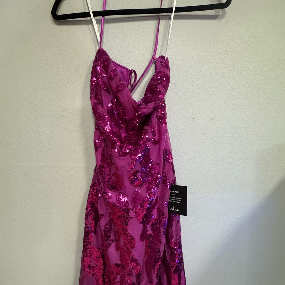 Lulu's Pink Sequin Mini Dress
